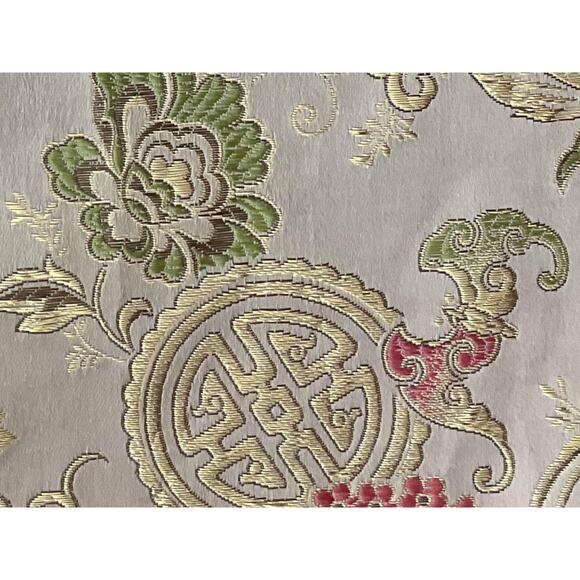 Vintage 90s Floral Metallic Cheongsam Coat - Made in USA - Picture 7 of 10